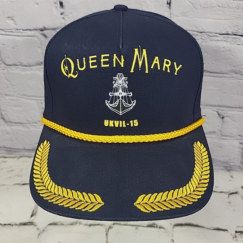 Queen‎ Mary Hat Nautical Navy Embroidered Rope Snapback Heisler Retro Repro Cap